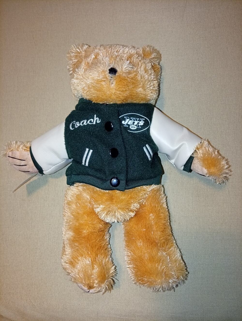Vintage NFL New York Jets "Coach" teddy bear plush toy